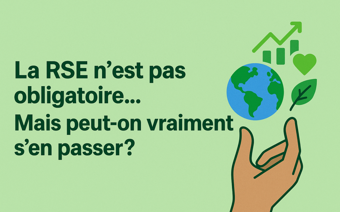 🌱 La RSE n’est pas obligatoire… Mais peut-on vraiment s’en passer ?