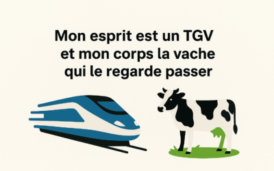 🌿 Inclusion : Mon corps est comme une vache qui regarde passer le TGV, mon esprit est ce TGV… et pourtant, ils avancent ensemble